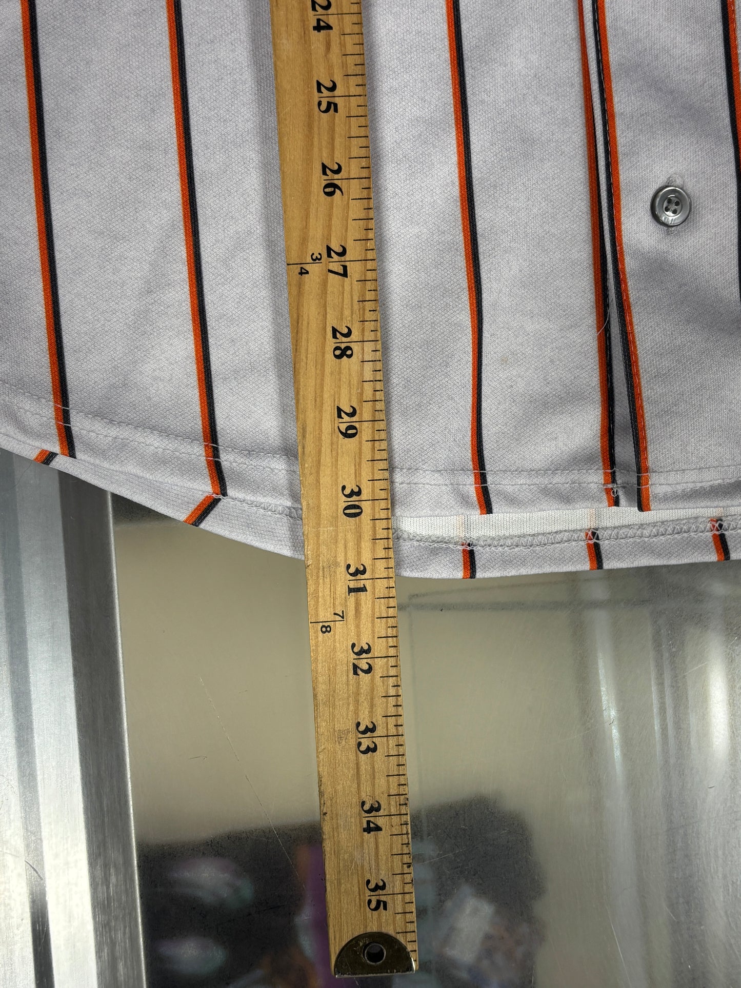Vintage Russell Athletic San Francisco Giants Pinstripe Baseball Jersey Size Large