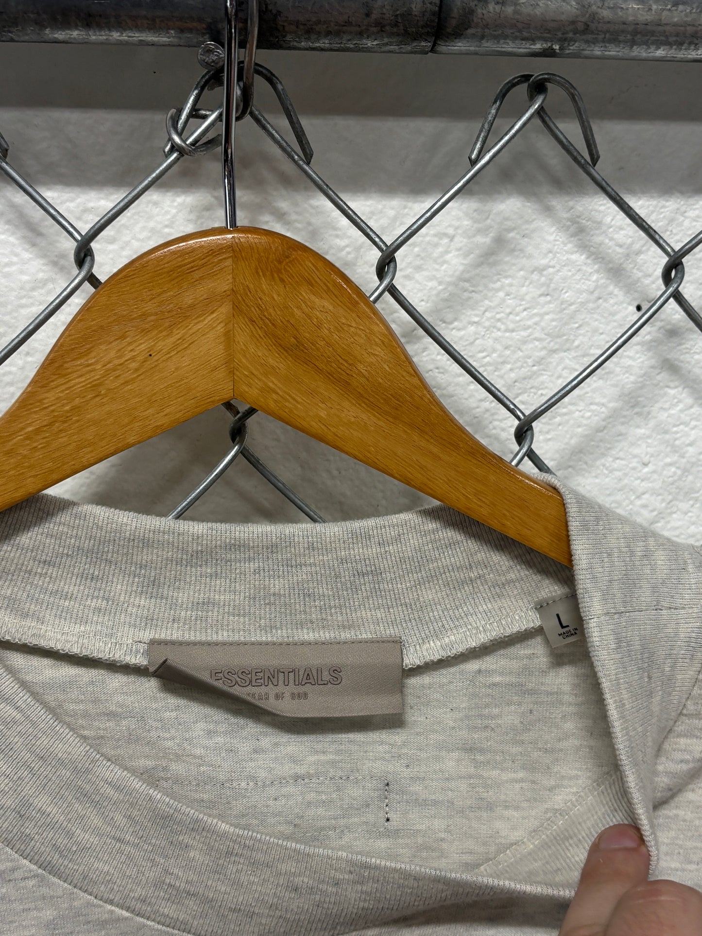 Fear of God Essentials Grey Tee Size Large
