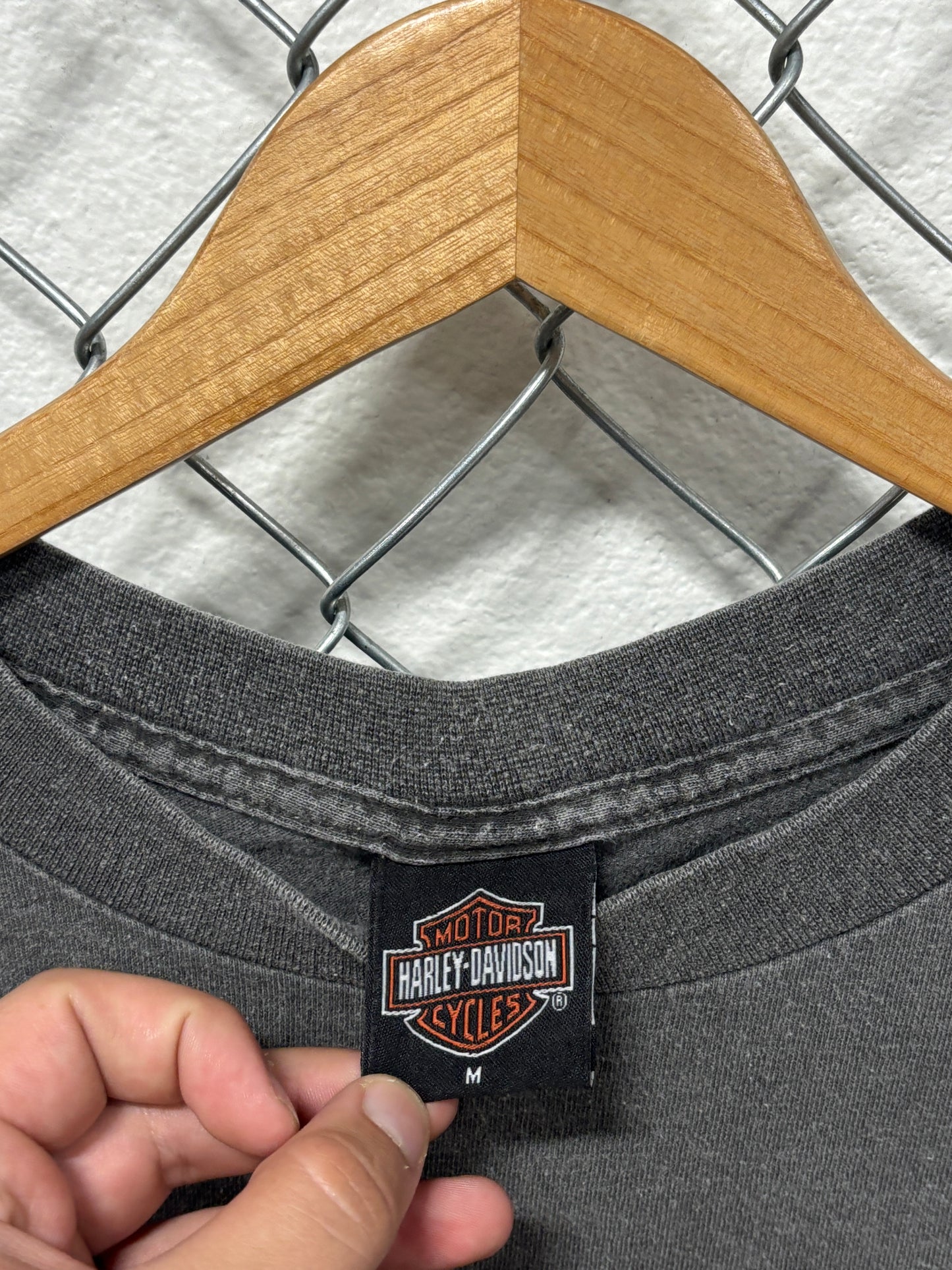 Harley Davidson Classic Motorcycles Grey Biker Graphic Tee Size Medium