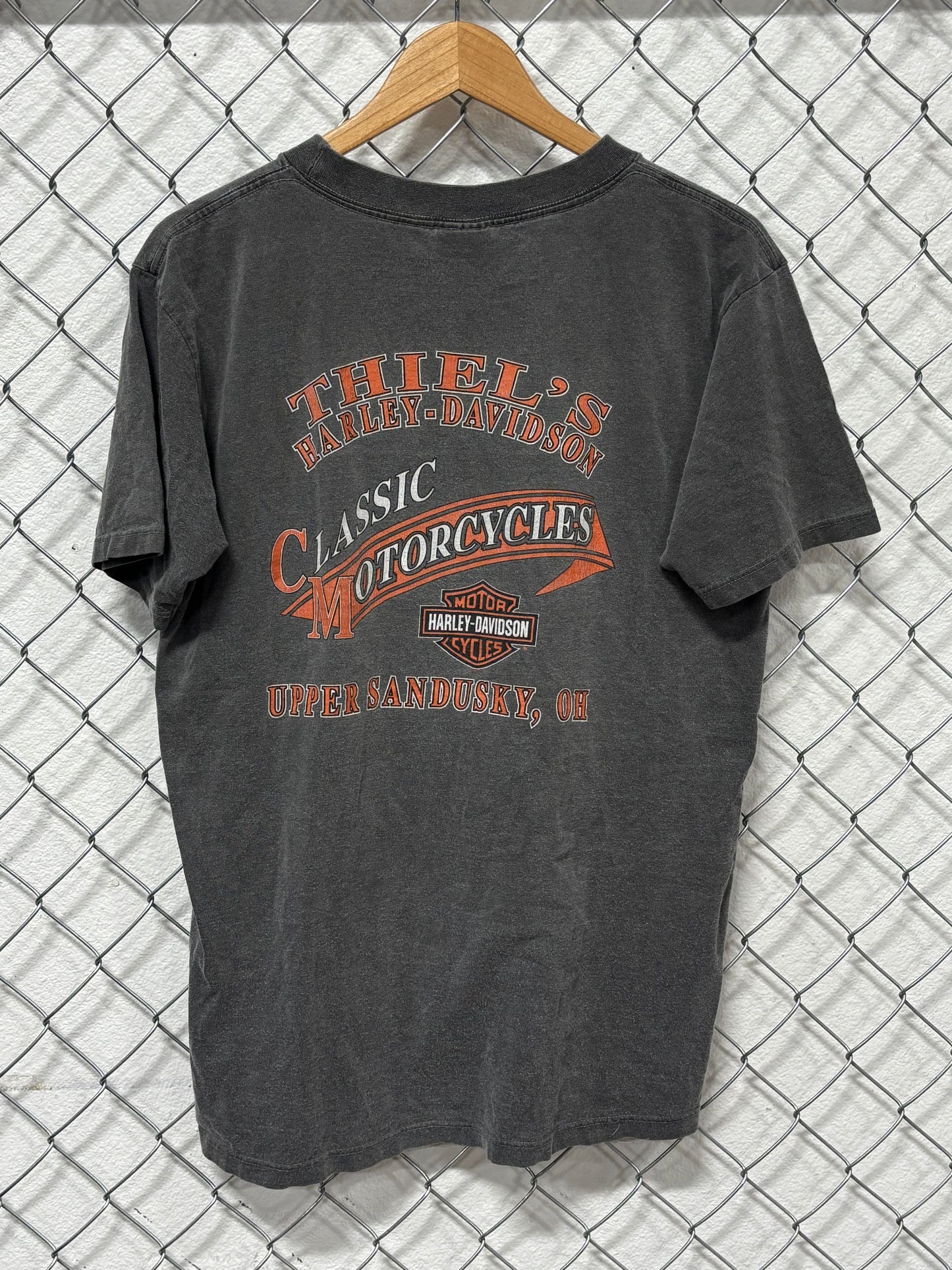 Harley Davidson Classic Motorcycles Grey Biker Graphic Tee Size Medium
