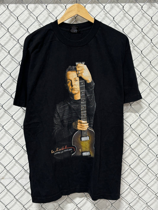 Vintage Paul McCartney Driving USA Tour Giant Tag Band Tee Size Large