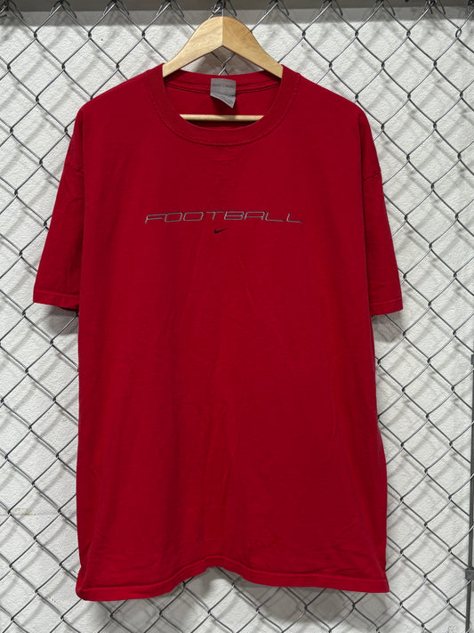 Vintage Y2K Nike Football Center Swoosh Graphic Tee Size XXL