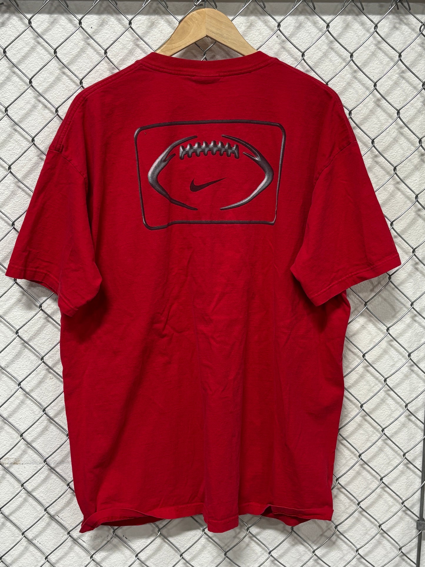 Vintage Y2K Nike Football Center Swoosh Graphic Tee Size XXL