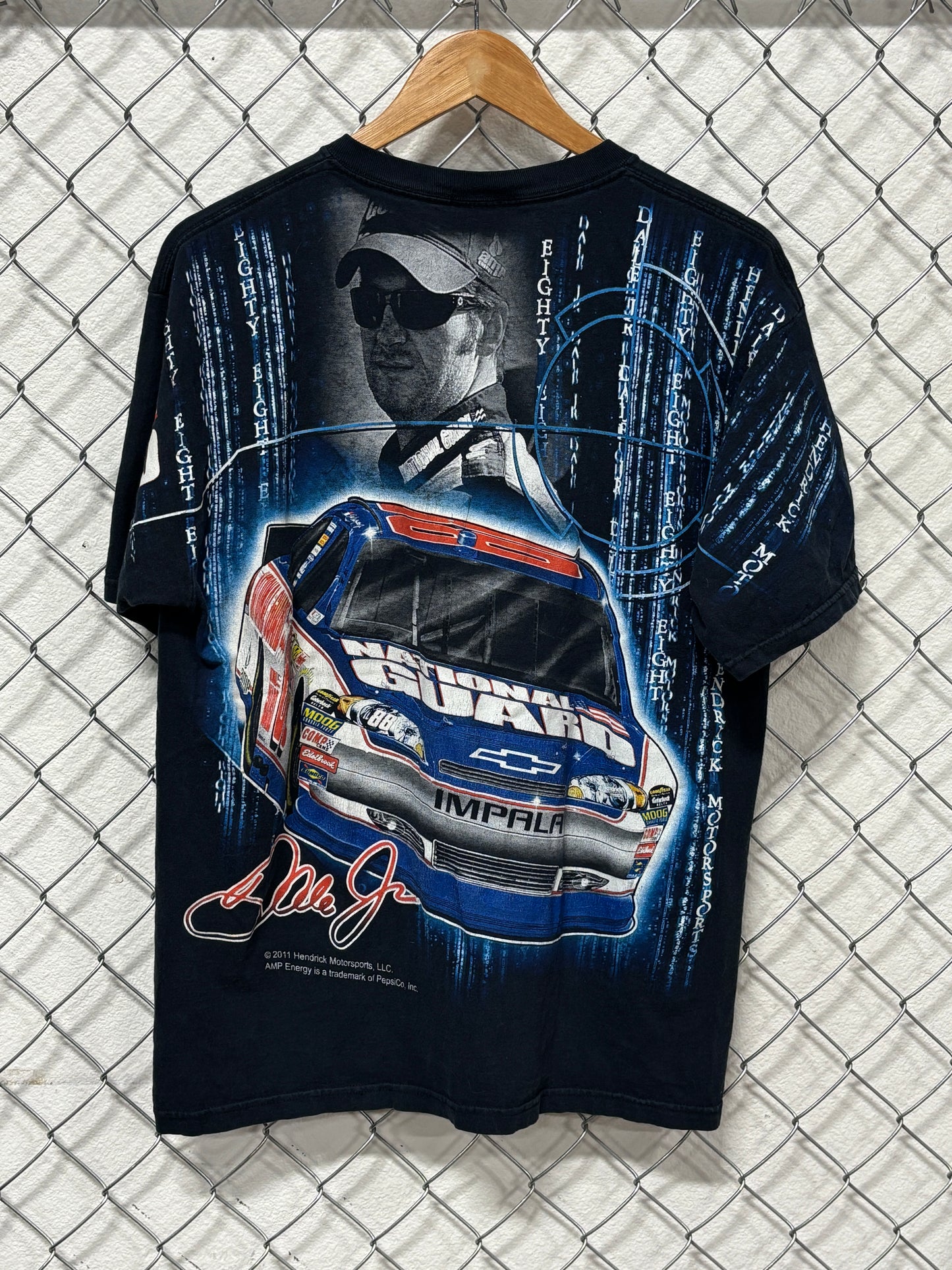 Dale Earnhardt Jr #88 NASCAR Racing All Over Print Tee Size Large
