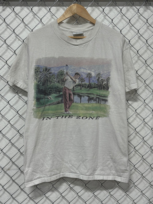 Vintage 90's Golfing In the Zone Graphic Tee Size Large