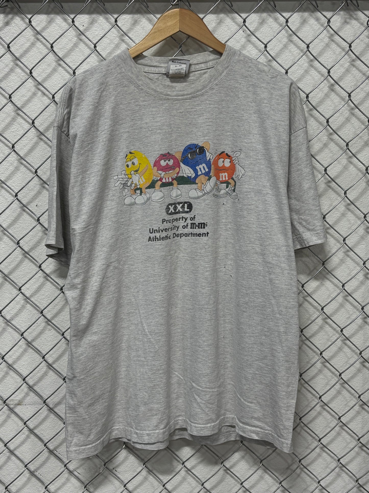 Vintage M&M Candy Cartoon Athletic Department Graphic Tee Size XL