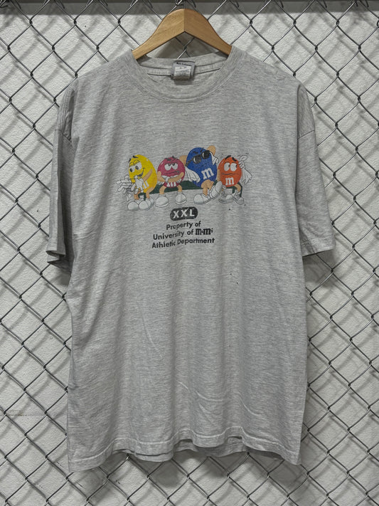 Vintage M&M Candy Cartoon Athletic Department Graphic Tee Size XL