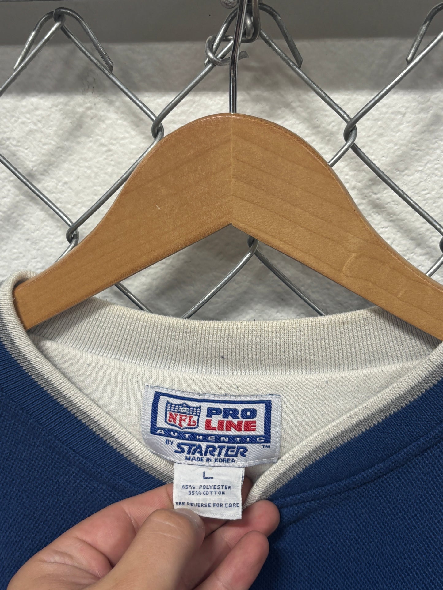 Vintage 90's Starter Dallas Cowboys Star NFL Logo Sweater Size Large