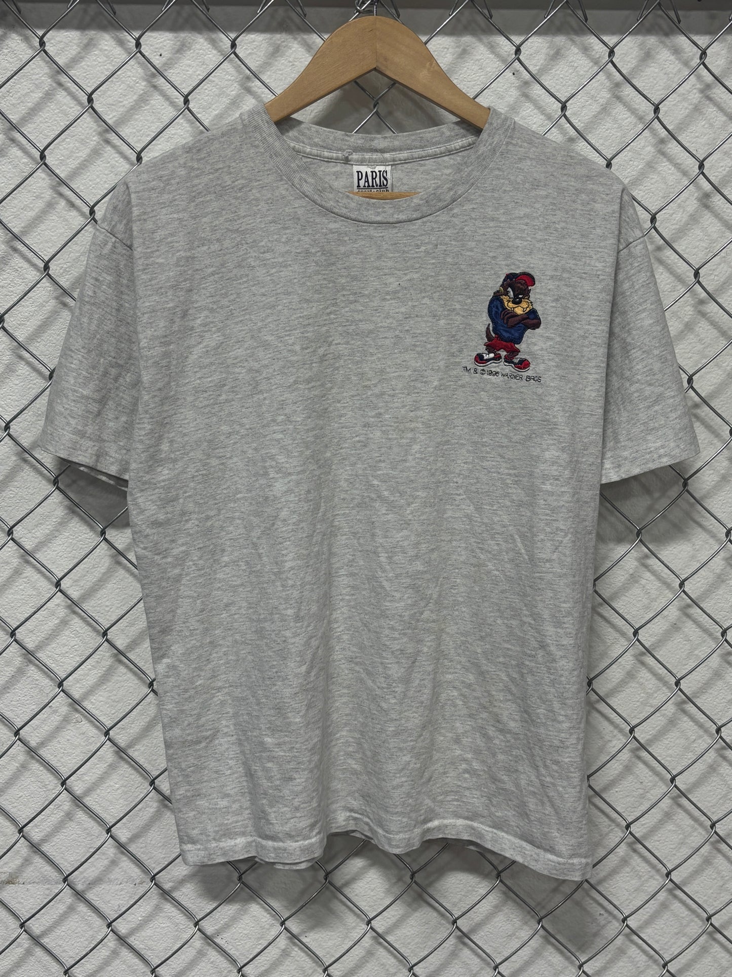 Vintage 90's Taz Looney Tunes Embroidered Cartoon Tee Size Medium