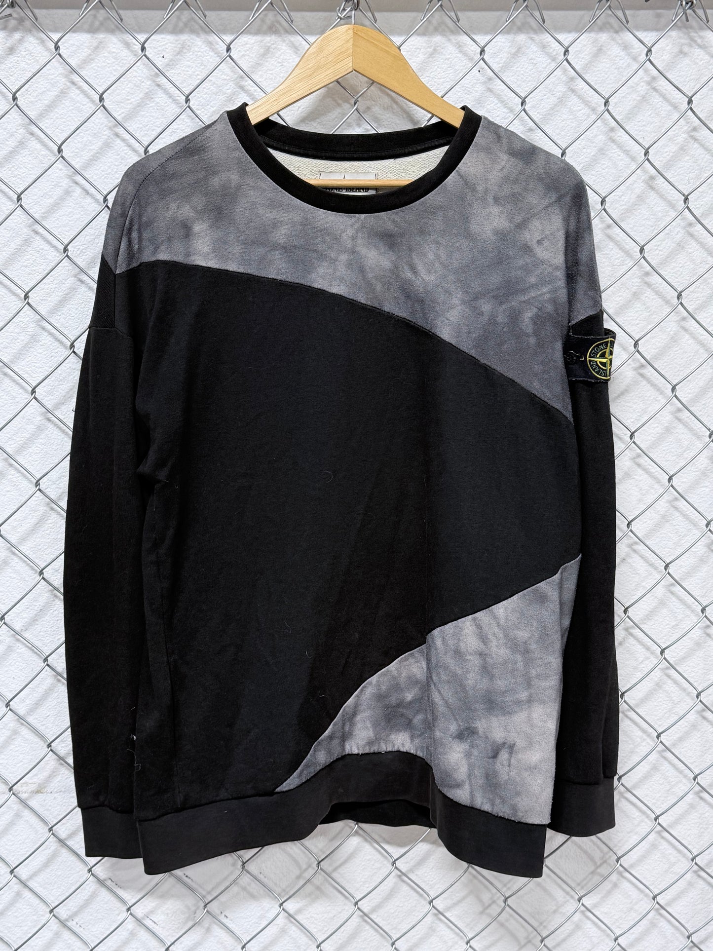 Stone Island Two Tone Black Grey Sweater Jumper Size Large
