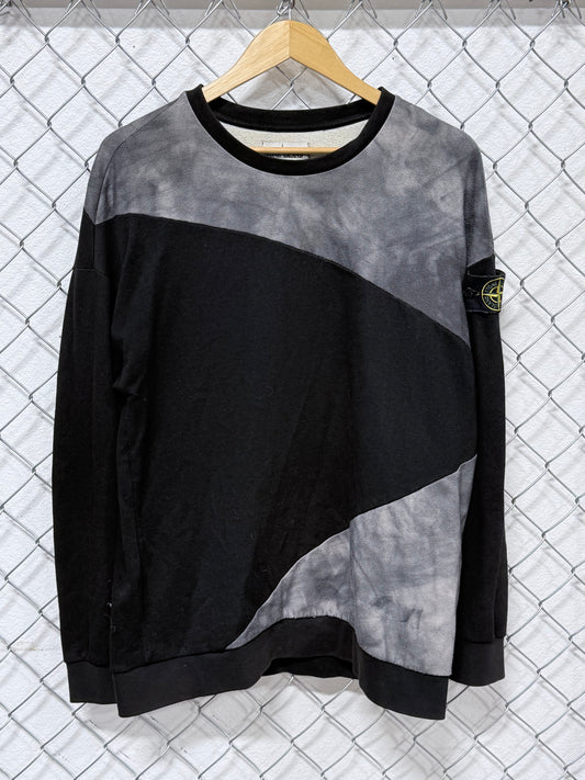 Stone Island Two Tone Black Grey Sweater Jumper Size Large