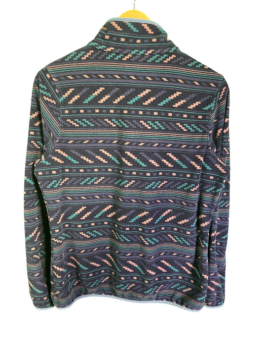 Patagonia Aztec Print Pullover Snap-T Fleece Sweater Size Medium