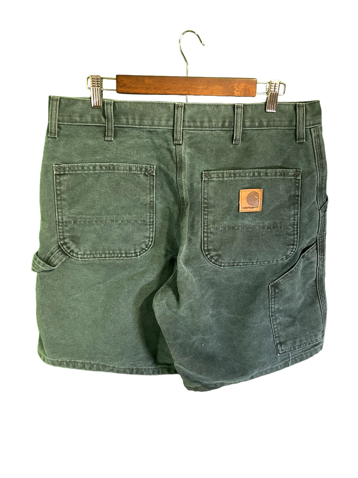 Vintage 90's Carhartt Green Carpenter Shorts Made in USA Size 34