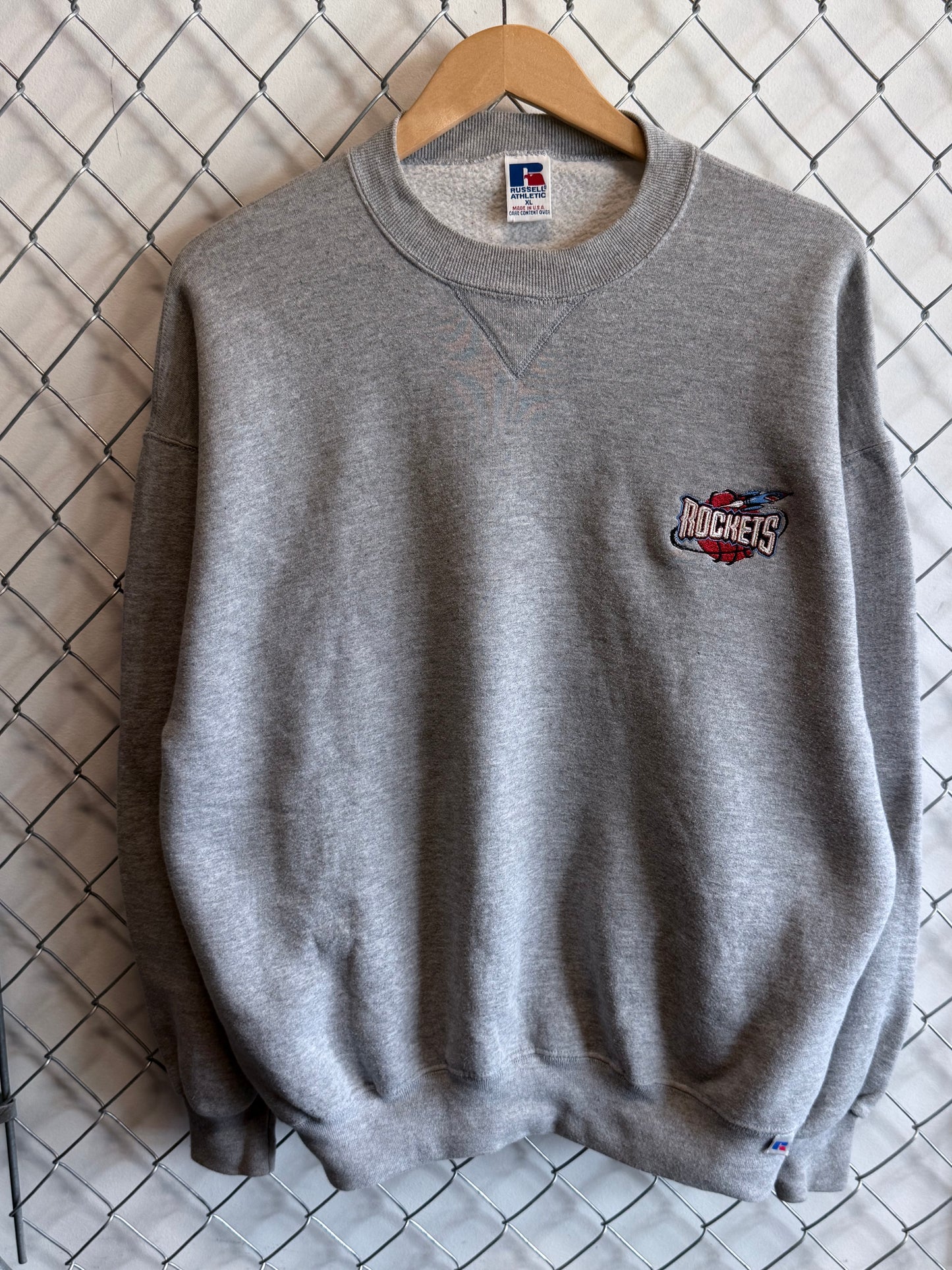 Vintage 90's Russell Athletic Houston Rockets NBA Logo Sweater Size XL