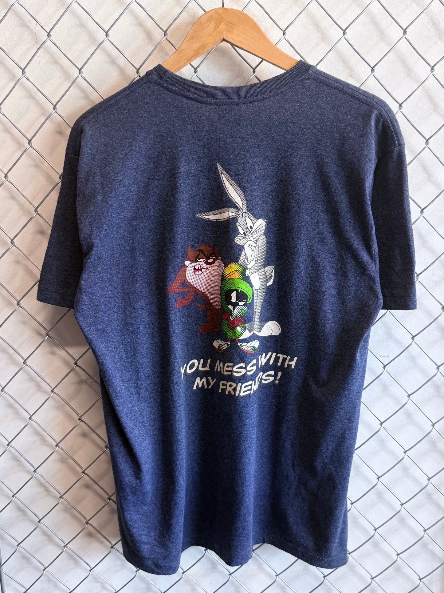 Vintage Looney Tunes Tweety Bird Mess With Me Cartoon Tee Size Large
