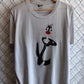 Vintage 90's Looney Tunes Sylvester Cat Cartoon Graphic Tee Size XL