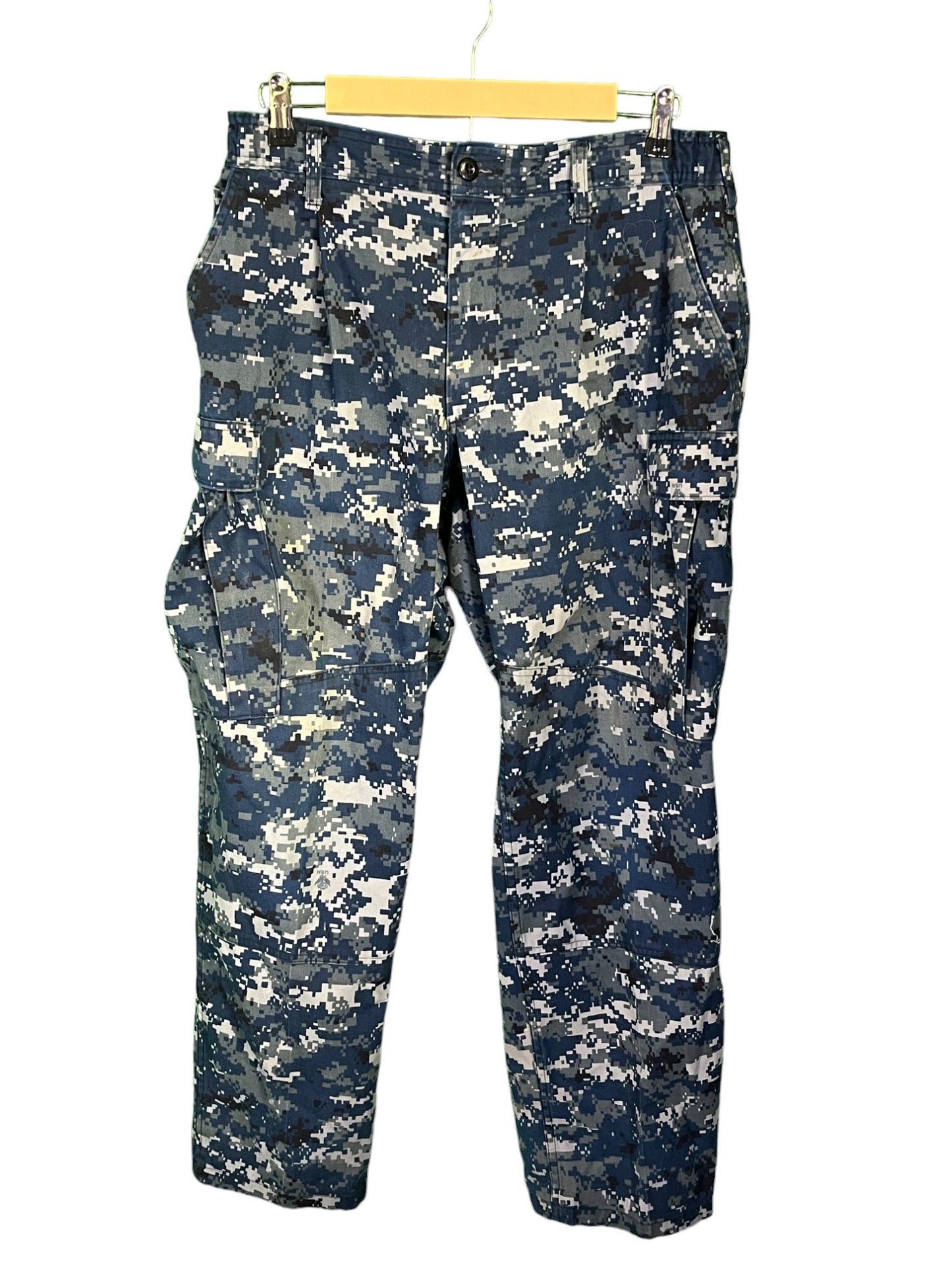 Vintage Navy Blue Digital Camo Cargo Pants Size 32x30