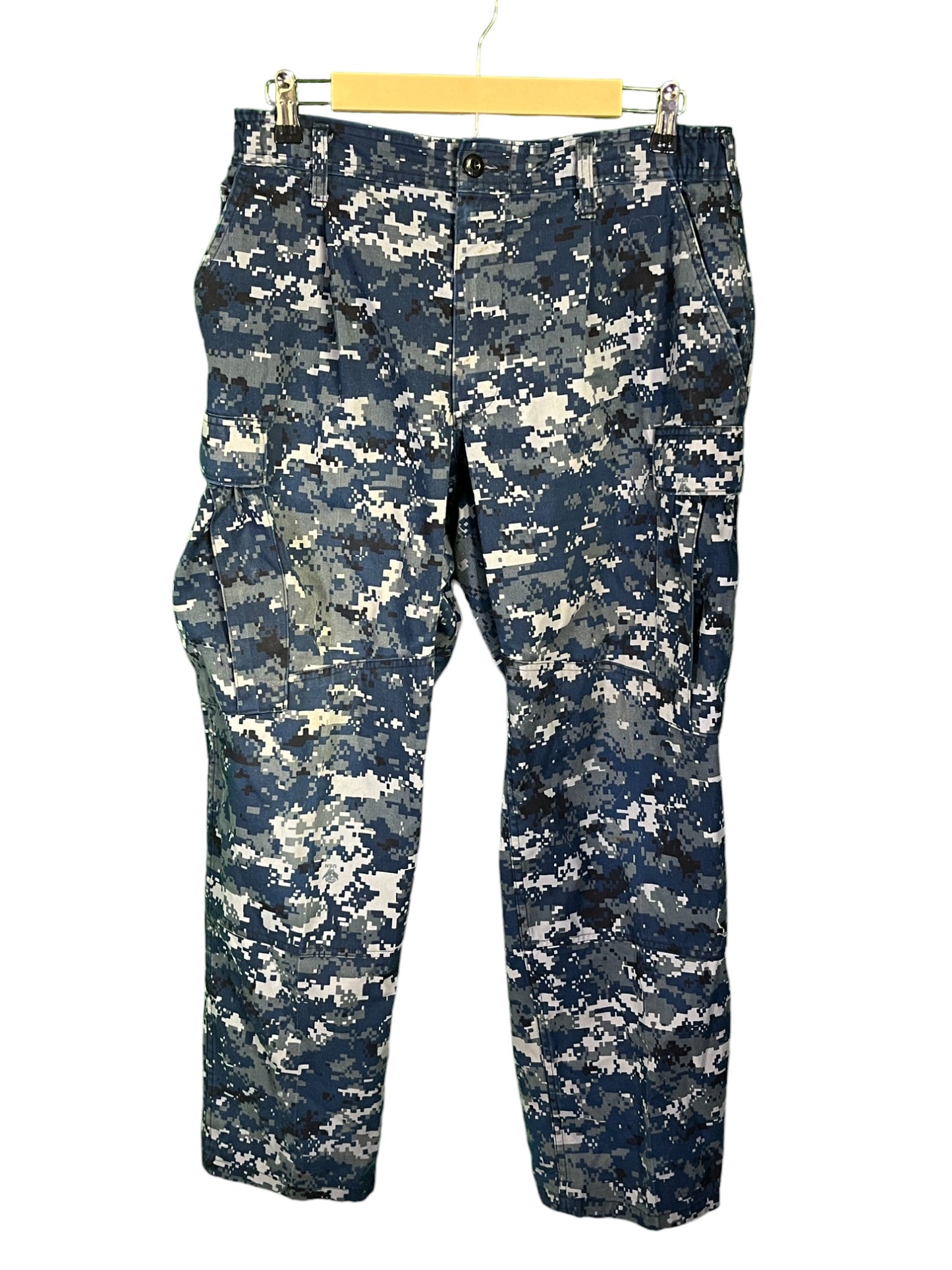 Vintage Navy Blue Digital Camo Cargo Pants Size 32x30