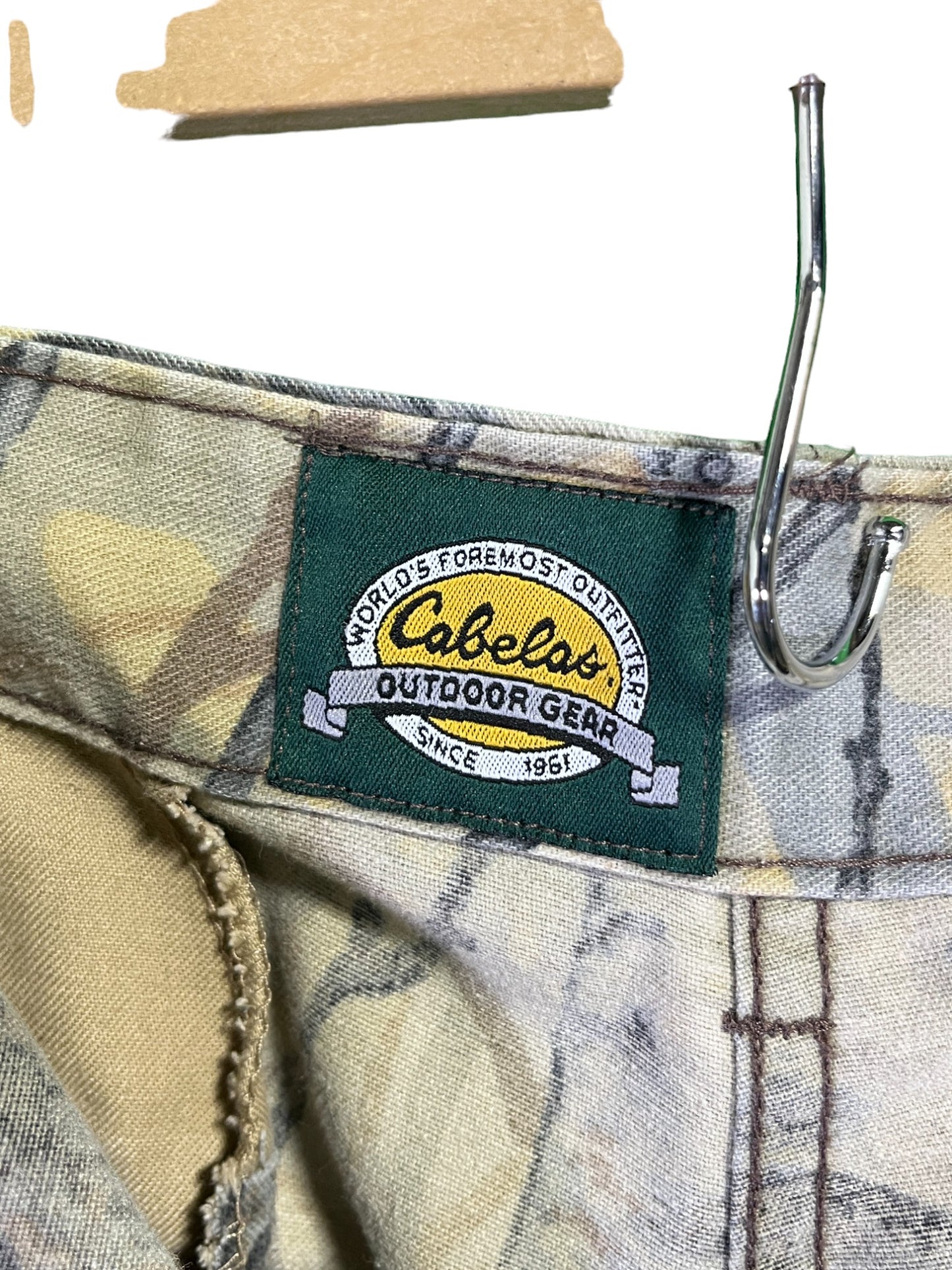 Vintage Cabelas Birch Woodland Hunting Camo Cargo Pants Size 36x32