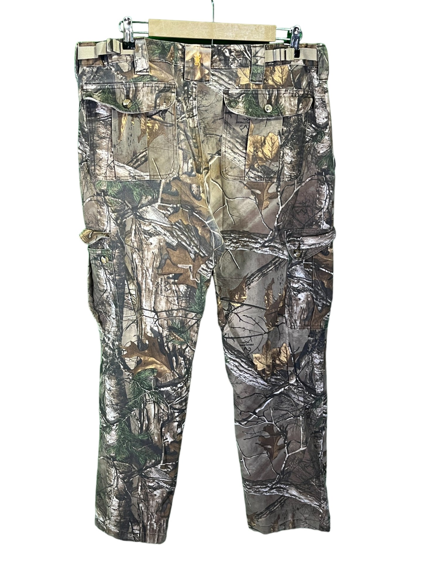 Browning Woodland Camo Cargo Hunting Pants Size 36x32