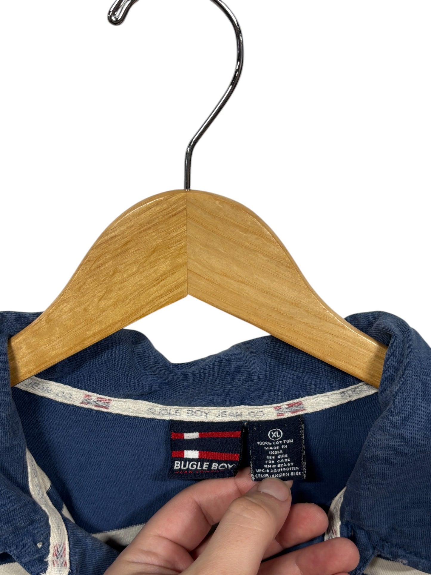 Vintage 90's Bugle Boy Striped Polo Shirt Size XL