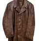 Vintage Espirit Brown Leather Button Up Jacket Size L/XL
