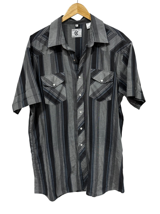 Vintage Corral West Ranch Wear Pearl Snap Short Sleeve Button Up Size XL
