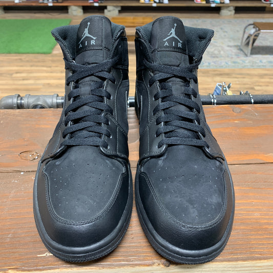 Jordan 1 Mid 'Triple Black 2018' Size 13