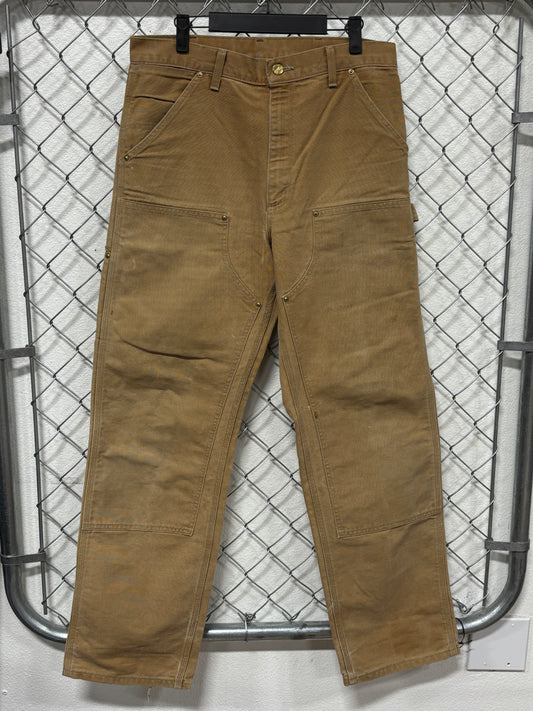 Vintage Carhartt Brown Double Knee Carpenter Pants Size 33x32