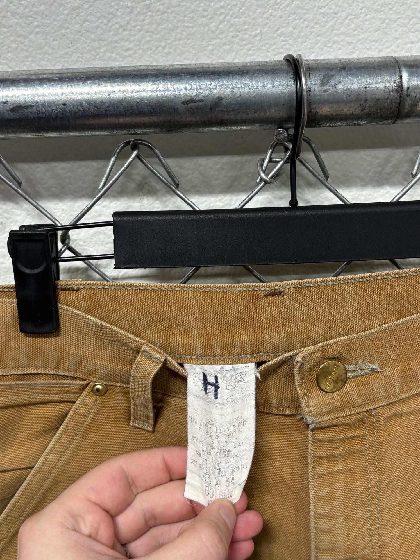 Vintage Carhartt Brown Double Knee Carpenter Pants Size 33x32