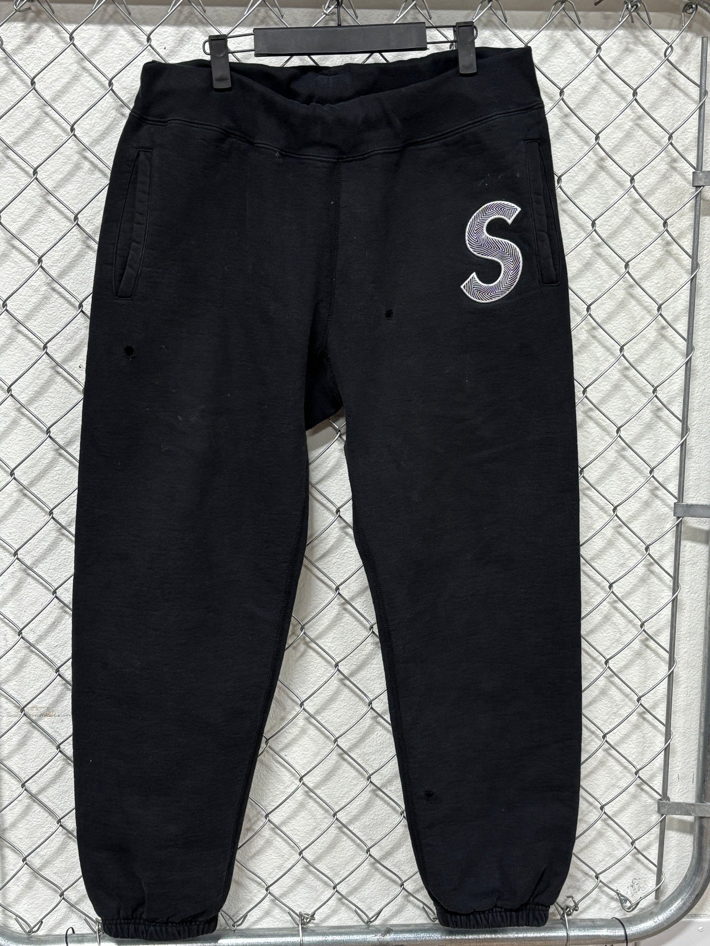 Supreme Black S Logo Sweatpants Size Medium