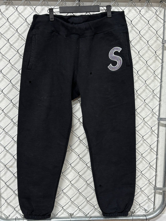 Supreme Black S Logo Sweatpants Size Medium