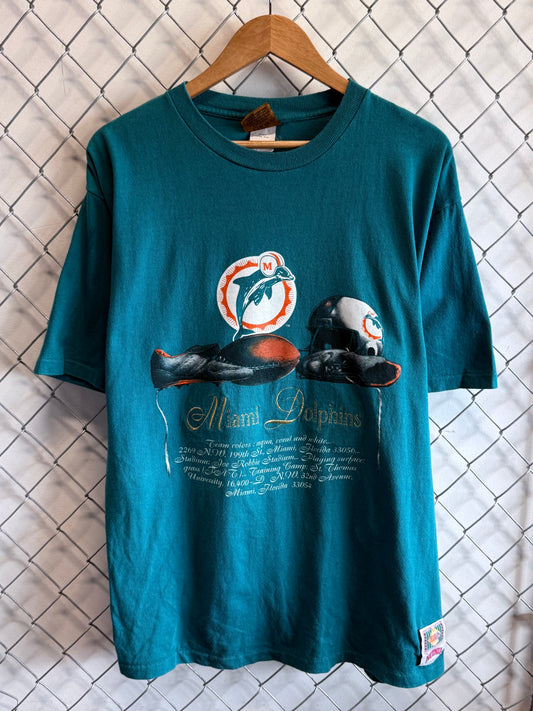 Vintage 90's Nutmeg Miami Dolphins NFL Graphic Tee Size XL