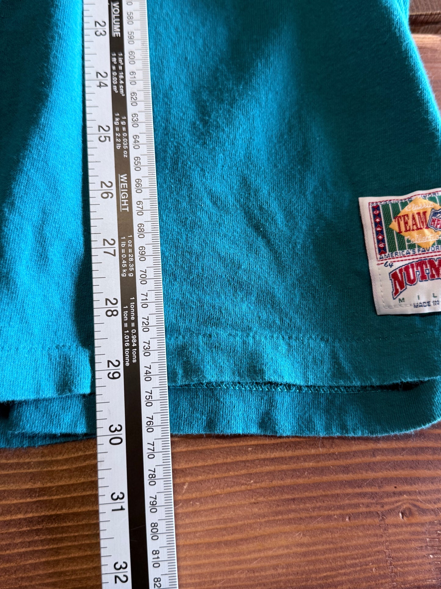 Vintage 90's Nutmeg Miami Dolphins NFL Graphic Tee Size XL