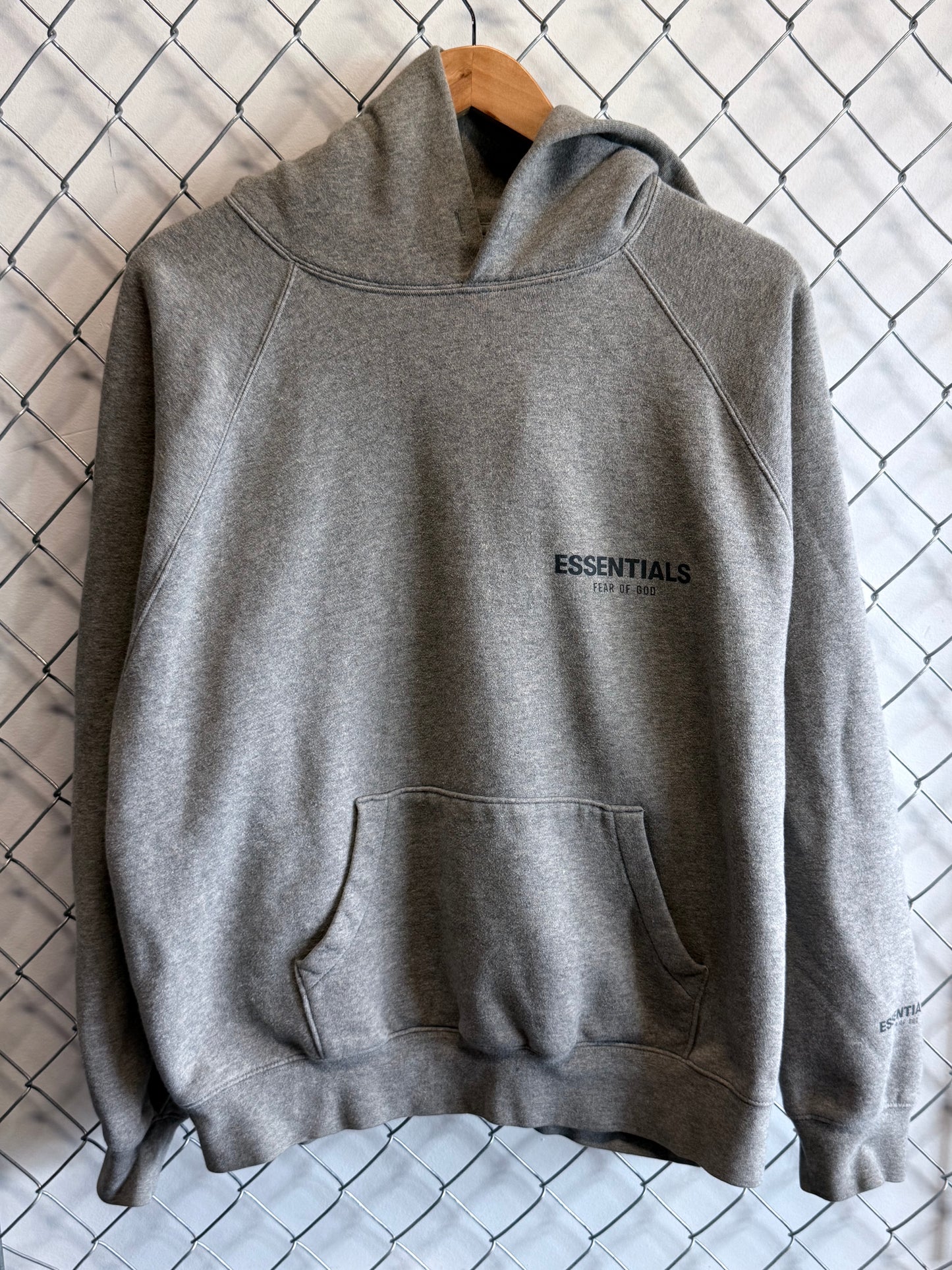 Fear of God Essentials Grey Pullover Hoodie Size Medium