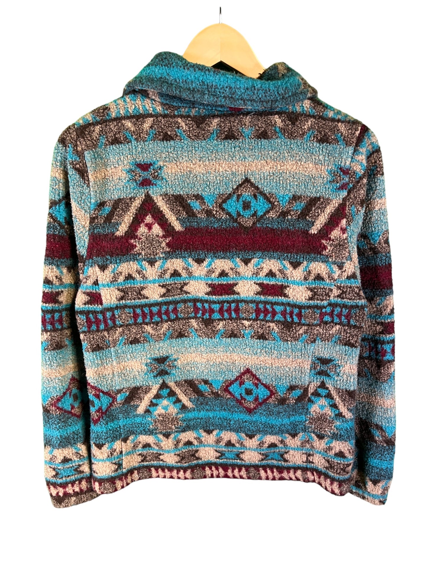 Vintage 90's Bear Ridge Outfitters Aztec Full Zip Fleece Sweater Size Small