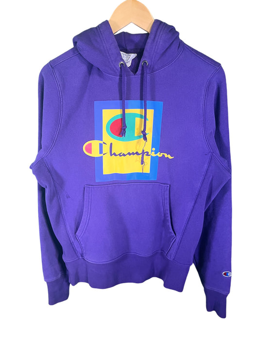 Vintage 00's Champion Reverse Weave Purple Pullover Hoodie Size Small