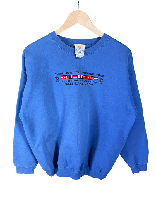 Vintage 2002 Salt Lake Winter Olympics Crewneck Sweater Size Medium