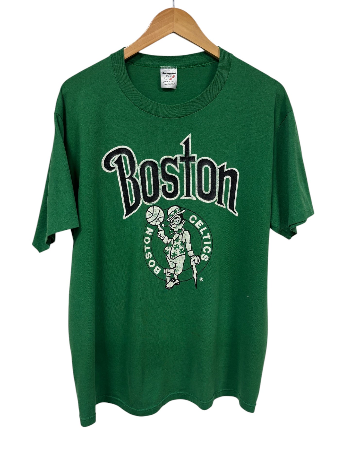Vintage 80's Swingster Boston Celtics NBA Logo Graphic Tee Size XL