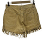 Vintage Harley Davidson Light Brown Leather Fringe Shorts Size 30
