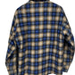 Vintage 70's Sears Plaid Checkered Flannel Button Down Shirt Size Large