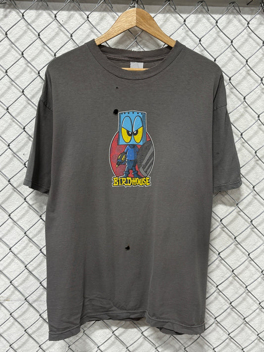 Vintage 90's Birdhouse Skate Thrashed Graphic Tee Size XL