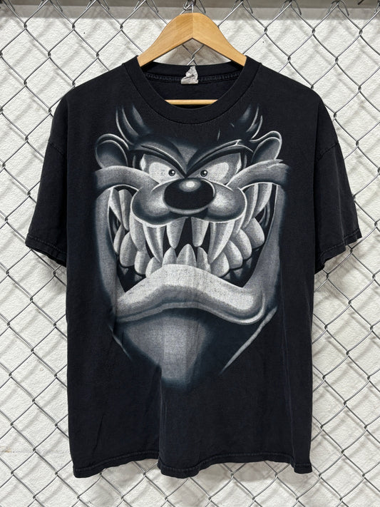 Vintage 90's Looney Tunes Taz Big Print Cartoon Graphic Tee Size XL
