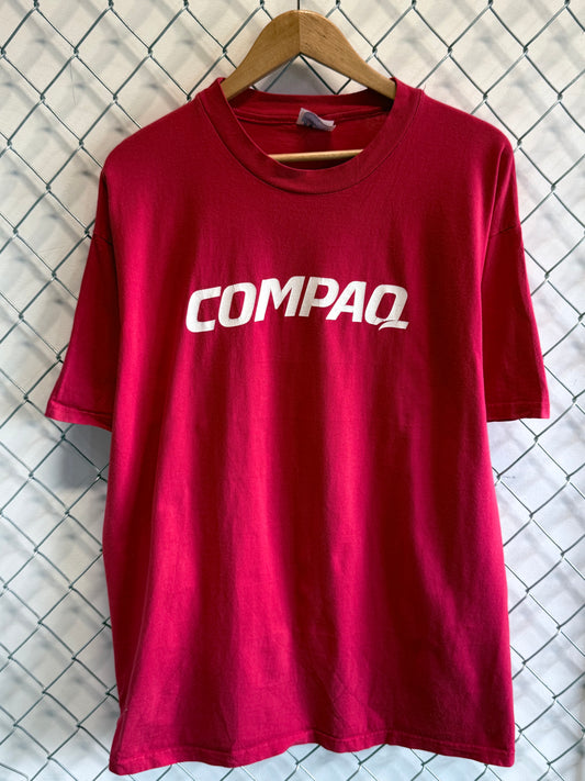Vintage 90's Compaq Computers Logo Graphic Tee Size XL