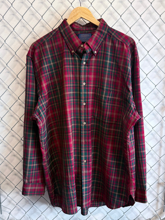 Vintage Sir Pendleton 100% Wool Made in USA Board Shirt Size XL