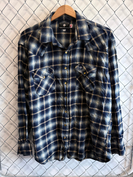 Vintage Flying R Ranchwear Button Up Western Shirt Size XXL