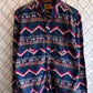 Vintage Aztec Print Button Up Western Style Shirt Size Large