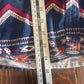 Vintage Aztec Print Button Up Western Style Shirt Size Large