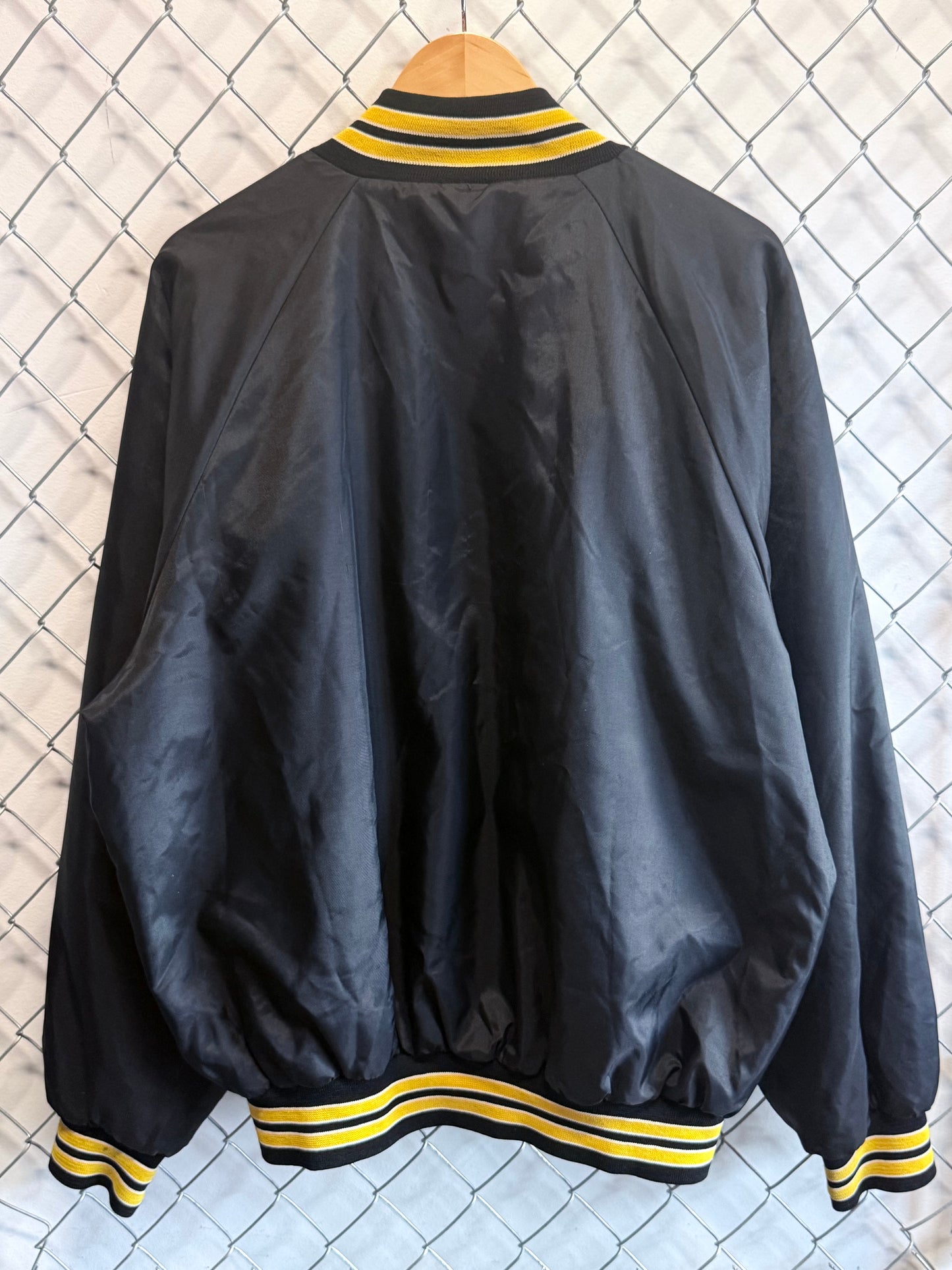 Vintage 80's Safety Pays Nylon Bomber Jacket Size XL