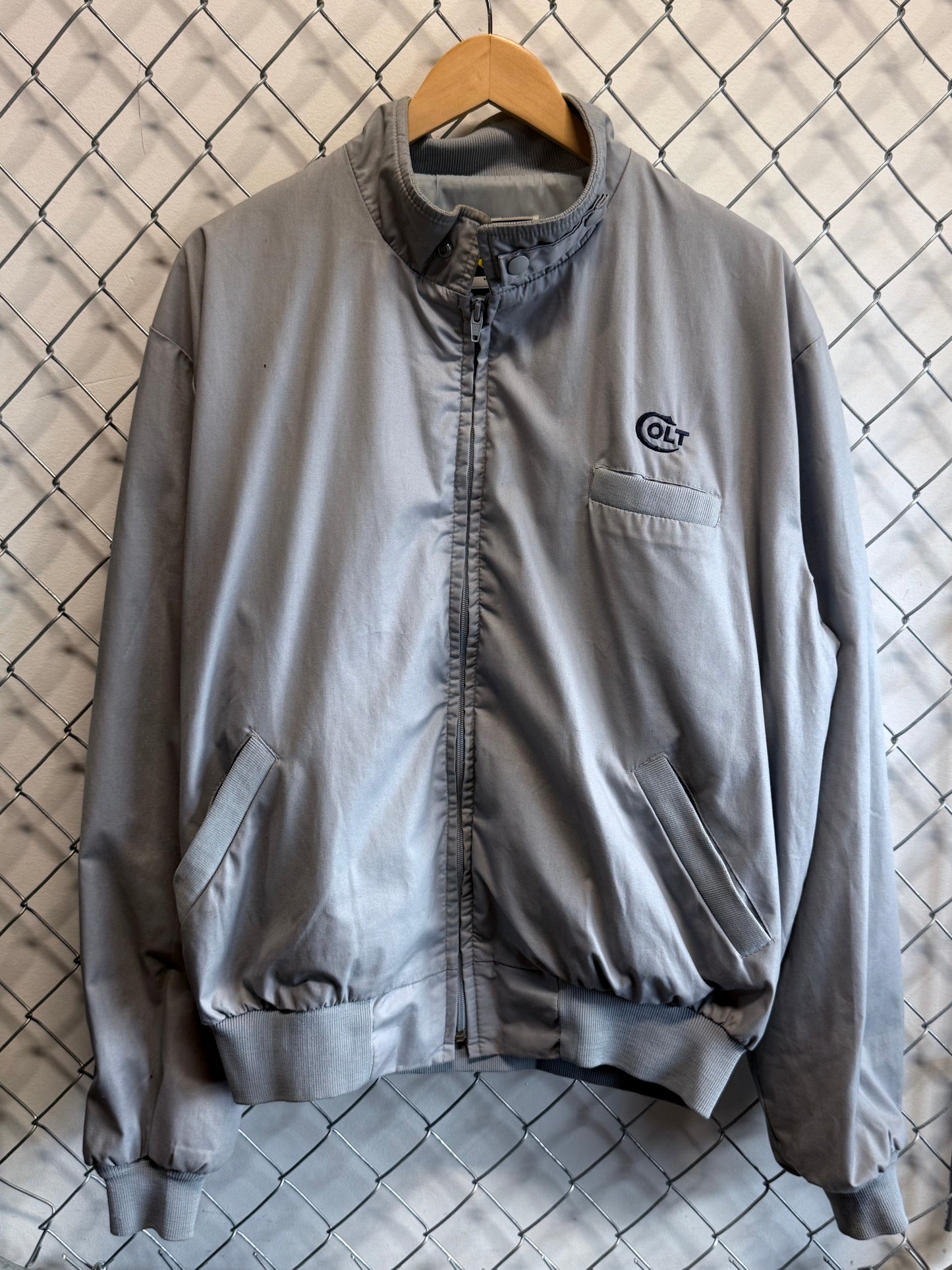 Vintage 80's Colt Zip Up Grey Jacket Size XXL